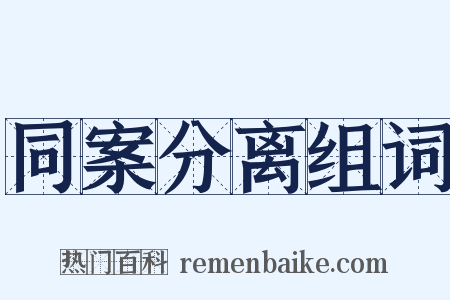 同案分离组词是什么意思的图片